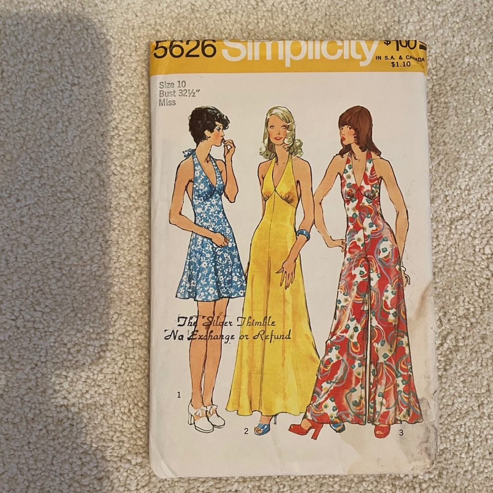 Uncut Simplicity Jumpsuit/ Dress Pattern 5626